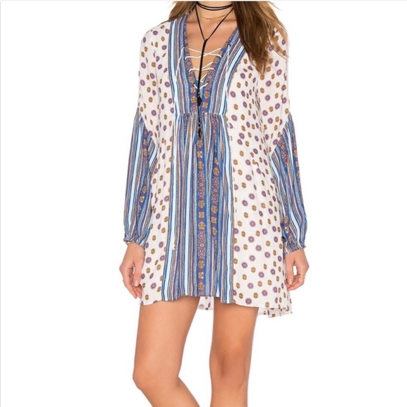 NWT Free People sexy lace up boho chic dress Xsm
